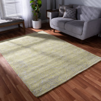 Baxton Studio Leora-LimeSilver-Rug Baxton Studio Leora Modern and Contemporary Lime Green and Grey Hand-Tufted Viscose Blend Area Rug